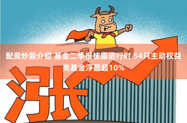 配资炒股介绍 基金二季报披露进行时 54只主动权益类基金浮盈超10%